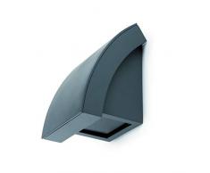 Faro Barcelona Proa 74400 Applique murale en aluminium injecté et diffuseur en verre transparent Gris 35 W