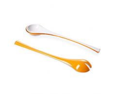 Omada Design Couverts à salade, vaisselle modernes, avec effet dégradé sur lextérieur, Ligne Trendy, Jaune