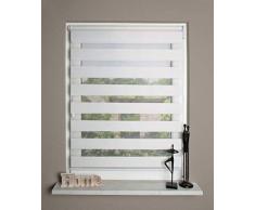 Home Fashion ChaÃ®ne Store Enrouleur ZÃ¨bre, Tissu, Blanc cassÃ©, 150 x 100 cm