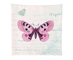 Ostaria Housse de Coussin carrÃ©e Motif Papillon, Polyester, Multicolore, 40Â x 40Â x 3Â cm