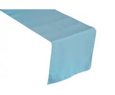 La Lin Popeline de Polyester Chemin de Table, Polyester, Lumière Bleue, 35.56 x 274.3 x 0.04 cm
