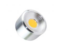 MAXILAMP Max180797 Plafonnier LED Style COB 7W Silver Verre, Transparent