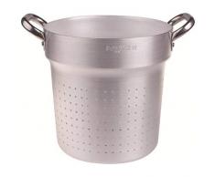 Pentole Agnelli Passoire Ã pÃ¢tes cylindrique pour marmite, en Aluminium, avec 2Â anses en Acier Inoxydable, Argent 24Â cm Argent