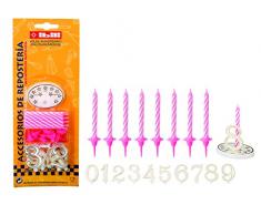 IBILI 706400 Bougies danniversaire, Plastique, Multicolore, 26 x 10 x 2 cm