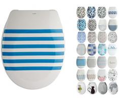 MSV 141735 Abattant WC Deauville en Duroplast avec softclose Bleu, Plastique, 30 x 20 x 15 cm