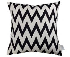 Tom Tailor Enveloppe de Coussin T-Arrow, 40% Polyester, Acrylique, 30% Coton, Noir, 40 x 40 cm