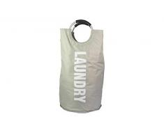 Highliving Panier Ã Linge, Silver, 15(D) x 28(H) / 38(D) x 72(H) cm