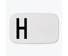 Design Letters Lunch Box Plastique Blanc/Noir 18 cm