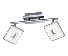 Trio Leuchten 875810206 Pilatus Plafonnier, Plastique, Integriert, 3.8 W, Chromfarbig, 10.8 x 30.5 x 16 cm