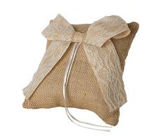 Mopec Coussin pour alliances, Textile, Ronds, 6Â x 6Â x 20Â cm