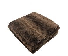 douceur dintÃ©rieur plaid 127x152cm imitation fourrure siberie choco