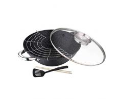 Renberg Wasabi Wok Fonte, Fer, Noir, 28Â cm