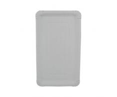 Einweggeschirr & Besteck Vaisselle & Couverts jetables 95333Â 250Â Assiettes, Carton [RC], rectangulaire, 19Â x 33Â cm, Blanc