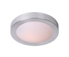 Lucide FRESH - Plafonnier - Ã 27 cm - IP44 - Chrome DÃ©poli