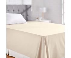 AmazonBasics Everyday Drap plane en coton 100%, 230 x 260 cm - Tapioca