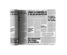 Serviette de table en coton 20x20cm - IdÃ©ale pour fÃªte, anniversaire, cocktail - Rouleau de 12 serviettes - motifs/imprimÃ©s papier journal