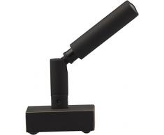 TEKNI-LED - Spot LED à poser sur console, meuble, vitrine â Lampe orientable à focus réglable - éclairage tableaux - 1W â blanc chaud 2700K â IRC95 - Laiton Patiné Mat