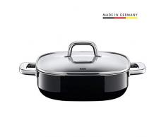 Silit 2111296867 Cocotte avec Couvercle, Ãmail, Noir, 22 cm
