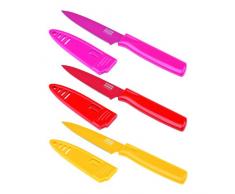 Kuhn Rikon 22396 Colori 1 Set de 3 Couteaux à Légumes Jaune/Rouge/Fuchsia 19,5 x 3 x 1,2 cm