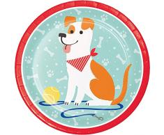 Creative Converting Assiette pour chien Multicolore 22 cm