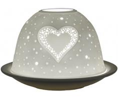 Himmlische DÃ¼fte Geschenkartikel GmbH RÃ¤der Parfums Cadeau Objet dl0101Â Coeur Photophore, Porcelaine, Blanc, 12Â x 12Â x 8Â cm