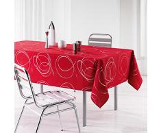 lharmonie du dÃ©cor nappe rectangle 150x240cm argent bully rouge
