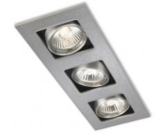 First Light Products 1502bs GU10Â 3Â x 240Â V 50Â W Acier BrossÃ© Cube Spot encastrÃ©