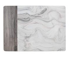 Creative Tops Wine Premium Lot de 6 Sets de Table avec Dos en liÃ¨ge, LiÃ¨ge, Blanc/Gris, Medium Placemats