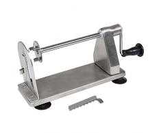 Grunwerg Julienne Mandoline Coupe-légumes Spirale, en Fonte, Fer forgé Acier Anthracite Acier Inoxydable, Acier Inoxydable, 21.5 cm x 10 cm x 13 cm