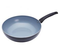 Kitchen Craft Master Class Wok Aluminium, Argent/Noir, 9 x 12 x 16 cm