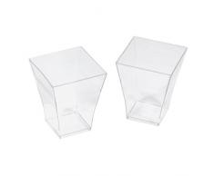 Delys-By-Vercal 507679 Lot de 12 verrines Plastique 5.3 cl, dim 5 x 5 x 4.5 cm