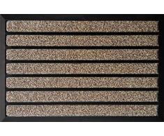 ID Mat 609010 Combi Brush Tapis Paillasson Caoutchouc/Fibre PolypropylÃ¨ne Marron 90 x 60 x 0,93 cm