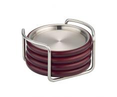 iDesign 51468EU Timbro Ensemble de Dessous de Verre Bois, Gris