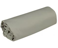 Vent Du Sud Drap Housse, Coton, Taupe, 200x160x35 cm