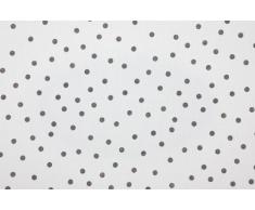 Linder 0130 /10/47023/377AB Voilage Confetti Blanc Gris Oeillets 150 x 240 cm