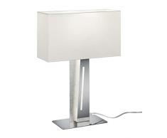 Trio Leuchten 575210289 Lampe de Table, MÃ©tal, 5 W, Silberfarbig/WeiÃ
