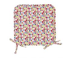 Dutch Decor Galette de Chaise Tobor 38,5x38,5 Multi - Coussins matelassÃ©s - Coussin dassise de Chaise