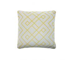 ZONS Coussins 45 * 45cm avec Bordure du Même Tissu 4 Couleurs (Jaune)