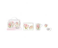 Easy Life 306ROLC Mug + Plateau + Boule à The + Pose Sachet, Bone China, Multicolore, 25 cm