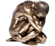 Kare Figurine Homme Nu Assis Bronze 54 cm