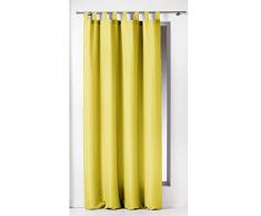 douceur dintérieur rideau a passants 140x260 cm polyester essentiel tilleul