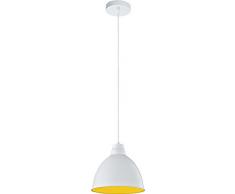 interfan Manille Lampe suspension E27, couleur blanc et jaune