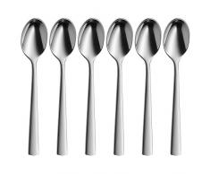 WMF 1158966330 Lot de 6 Cuillère à Espresso Cromargan Protect, Acier Inoxydable, Argent, 18,5 x 13,5 x 2,5 cm