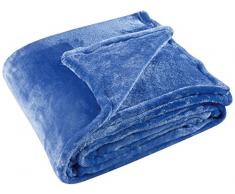 Linder 5074 Couverture extra douce Polyester Bleu 220 x 240 cm
