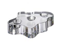 Verre de Bohême Manager Set Bougeoir, Verre, 10 x 15 x 3 cm