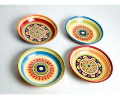 Brandani 4Â piÃ¨ces Assiettes Creuses Ironstone, Multicolore, Taille Unique