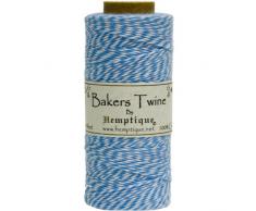 Hemptique BTS2-BLU/W Rideau Coton, Bleu/Blanc