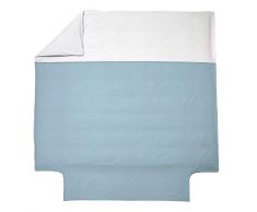 Blanc des Vosges Housse de Couette Absolu Aqua 140 x 200 cm, Coton