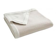 Blanc des Vosges LIMA Couverture Laine, Beige, 220x240 cm