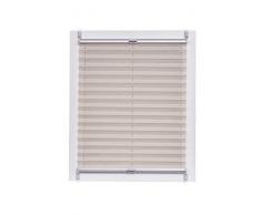 Sunl INES Store plissé fabriqué en Allemagne, lumière du Jour, echtc Rush Wohn-Guide Klemmfix, Argent Gris Rail, 50 x 150, Plastique, Naturel, 50 x 2.3 x 150 cm